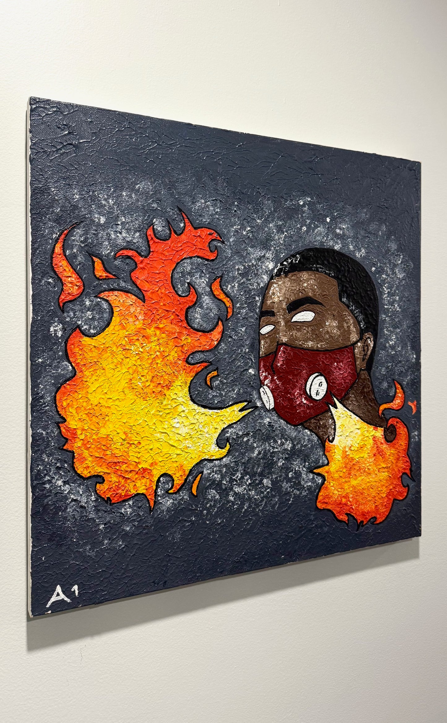 "Kill it With Fire" - Acrylic on Canvas - Textured