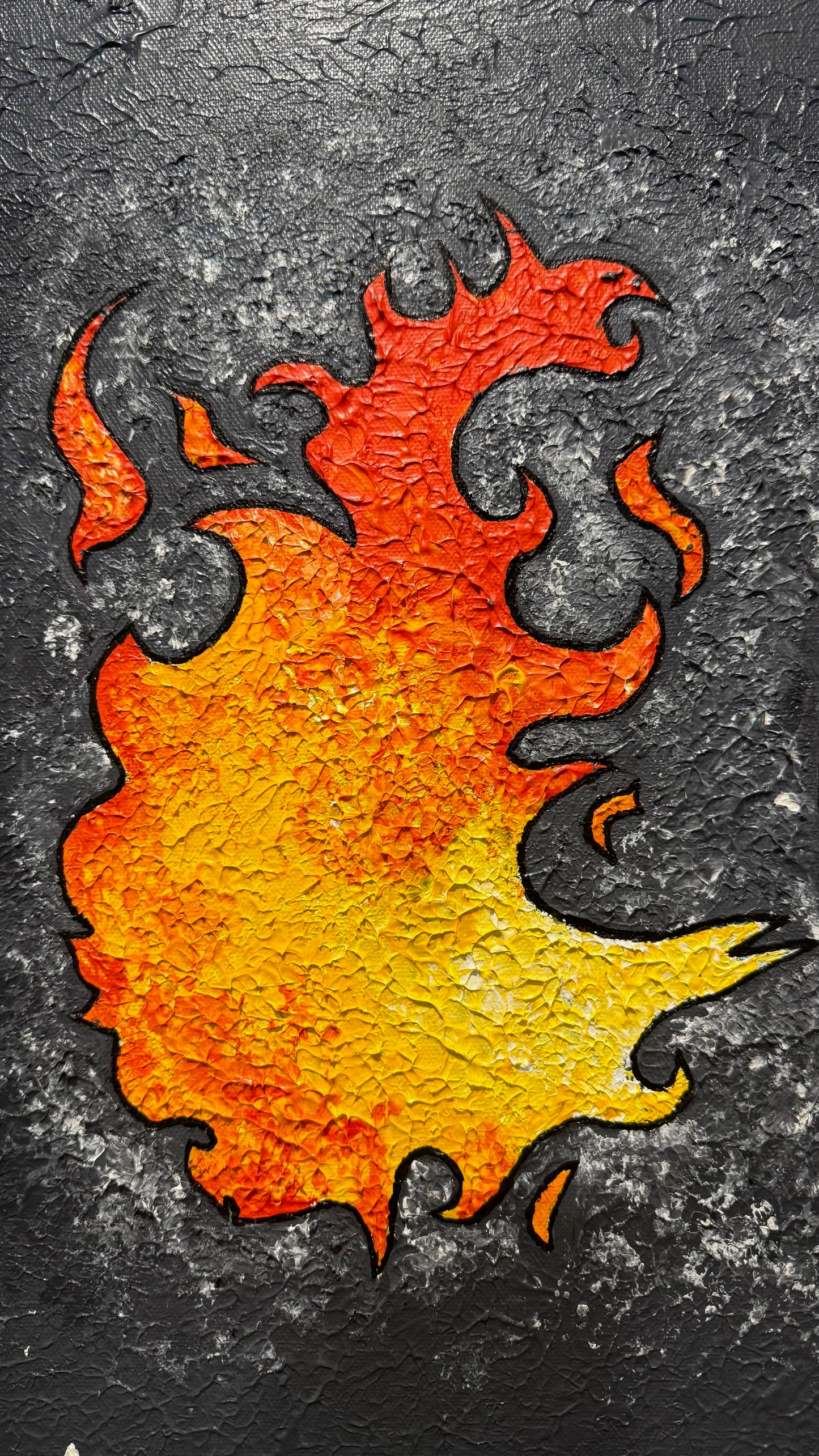 "Kill it With Fire" - Acrylic on Canvas - Textured